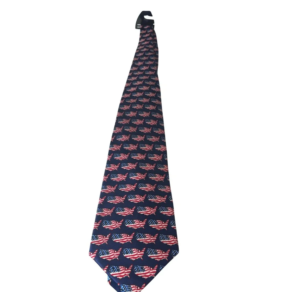 Museum Artifacts USA‎ Maps Tie American Spirit Patriotic Silk Necktie